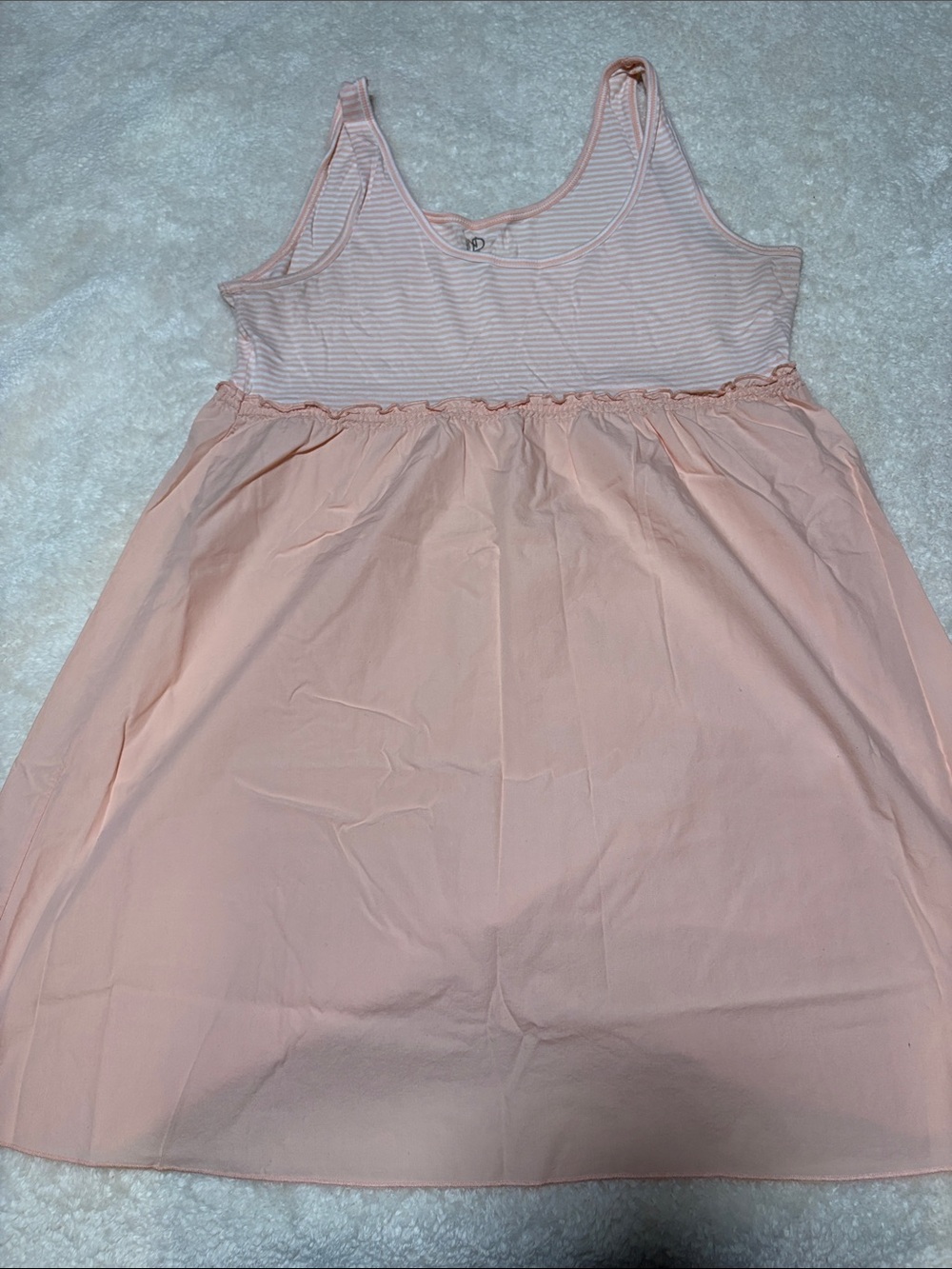 new directions Peach Striped Tank Chemise